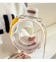 750ml Büyük Kapasiteli Taşınabilir Kamp Spor Matarası (Pamuk Beyaz)