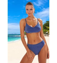 Simli Bikini Takımı Su Sporları İçin Esnek Kumaş Yaz Koleksiyonu Klora Dayanıklı