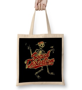 Band Vintage Social Old Rock Bez Çanta Uzun Saplı