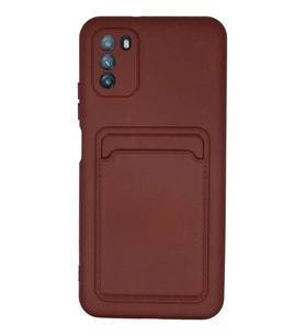 Pocophone M3 Kılıf Kelvin Kartvizitli Silikon - Bordo