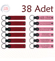 Kırmızı & Pembe, 38’li Set, Kişiselleştirilebilir Deri Hatıra, Kafe Müşterilerine Küçük Teşekkür