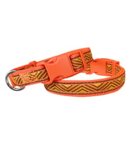 Doggie Dalga Desenli Dokuma Köpek Boyun Tasması 1,5 cm x 27-40 cm Turuncu
