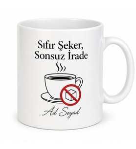 Diyete Tam Uyan İradesi Çelik Gibi Olanlara Sıfır Şeker Kupası Hediye