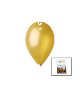 GM-110-39 METALİK - ALTIN BALON 11&amp;apos;&amp;apos; - 28CM - 100 PARÇA (5343)