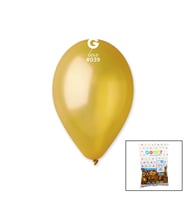 GM-110-39 METALİK - ALTIN BALON 11&amp;apos;&amp;apos; - 28CM - 100 PARÇA (5343)