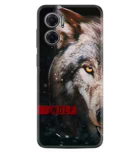 Xiaomi Redmi Note 11E Kılıf Silikon Desen Özel Seri Wolf Eyes 1758