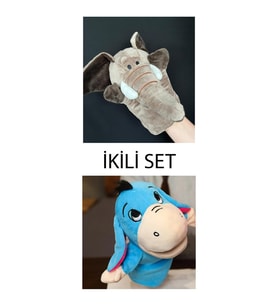 El Kuklası Fil ve Eşek Arkadaşlar İkili Set El Kuklası