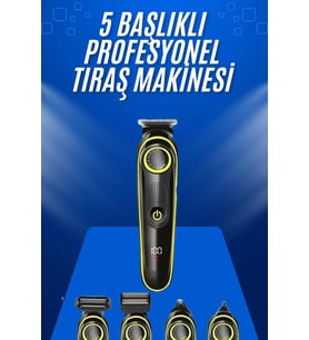 Mey İthalat® Tıraş Makinesi Şarjlı 5 Başlıklı Burun ve Kulak Temizleme