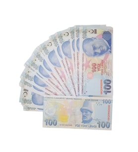300 Adet 100 TL Sahte Para Geçersiz Düğün Parası Parti Şaka Malzemesi (Mavi)