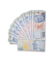 300 Adet 100 TL Sahte Para Geçersiz Düğün Parası Parti Şaka Malzemesi (Mavi)