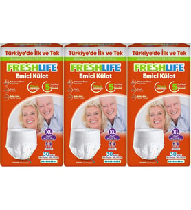 FreshLife Emici Külot Hasta Bezi XL Ekstra Büyük 90 Adet (3PK*30)