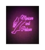Manicure and Pedicure Yazılı ve Şekilli Neon Tabela