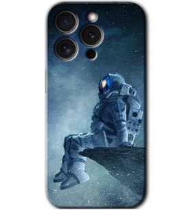İphone 15 Pro Kılıf HD Desen Baskılı Kılıf - Astronot Yalnızlığı