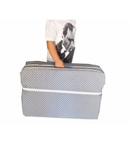 Bebek Yatağı Oyun Parkı Katlanabilir Sünger Yatak 60x120-4 CM (GRİ PUANTİYELİ)