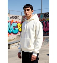 Erkek Kapüşonlu Düşük Kol Uzun Kollu Oversize Kalıp Sweatshirt Fonksiyonel Dayanıklı Rahat