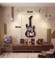 Durukar® Modern Rock Serisi: Siyah Lazer Kesim Gitar Figürlü Çoklu Anı Çerçevesi