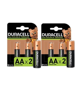 Duracell Şarj Edilebilir Basic Aa Kalem Piller, 4 Adet 1300 Mah Pil