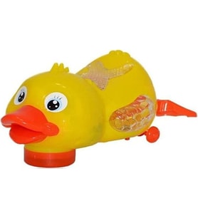18 cm Pilli Sesli Işıklı Hareketli Müzikli Sürünen Ördek 3957 (Sarı)