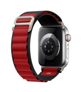 E2M APPLE WATCH 38-40-41MM KRD-26 ALPINE ÇİFT RENKLİ BORDO KORDON