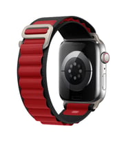 E2M APPLE WATCH 38-40-41MM KRD-26 ALPINE ÇİFT RENKLİ BORDO KORDON