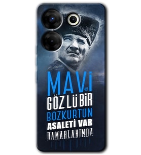 Tecno Camon 20 Kılıf HD Desen Baskılı Arka Kapak - Bozkurt Atatürk