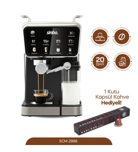 Sinbo SCM 2996 Kapsül Kahve Aparatlı Espresso Makinesi