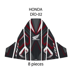 Grippatch - Honda Dio ile Uyumlu Renkli Tank Pad GC22-2