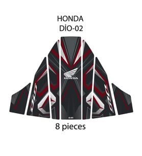 Grippatch - Honda Dio ile Uyumlu Renkli Tank Pad GC22-2