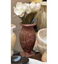 SUMEYRA MARBLE ART - Manolya - Bordo Mermer Vazo