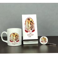 Yeni Yıl Hediyesi Fotoğraflı Üçlü Set (Kupa + Telefon Standı + Anahtarlık)
