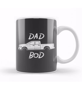 Dodge Ram Pickup Truck Dad Bod Funny Kupa Bardak Porselen