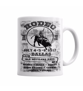Rodeo  Dallas Kupa Bardak Porselen