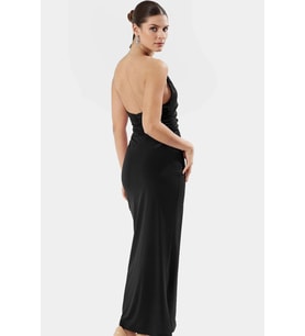 Esnek Bodycon Maxi Elbise Polyester Kumaş Premium Kalite Şık Görünüm