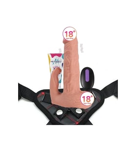 Dildo Series Austin Sallama Modlu Kemerli Realistik Vibratör 21.5 Cm