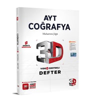 3D AYT Coğrafya Defter Video Destekli