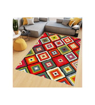 Rovigo Home Dijital Baskı Yıkanabilir Kaymaz Taban Salon Halısı RVG0461 (Kırmızı)