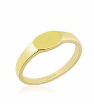 Şövalye Altın Yüzük Oval Tasarım 14K (Çok Renkli)
