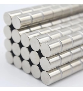 100 Adet 4X4 Mm Yuvarlak Neodyum Mıknatıs N35 Güçlü Magnet Nikel Kaplama