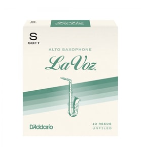 D'Addario RJC10SF La Voz Alto Saksafon Kamışı Soft Sertlik (Profesyonel/Caz) - 10'lu Paket  Caz İçin Özel Kesim, Güçlü Ses Projeksiyonu ve Esneklik