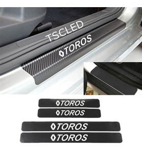 Toros Karbon Kapı Eşiği Kaplama Sticker (4 Adet) zz203