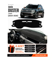 DACİA DUSTER 3 NESİL (2024-2026) Uyumlu Torpido Örtüsü Torpido Kılıfı - Siyah