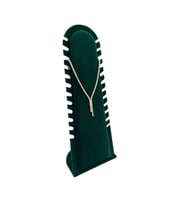 Riyad Model Süet Kumaş Yeşil Renk 31/11 Cm Ayaklı Kolye-halhal Sergileme Standı