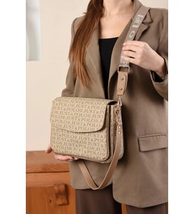 Kadın Orijinal Just Polo Baskılı Büyük Boy Şık El Ve Omuz Çantası Shoulder Bag EBAT: 29 X 25 CM (STD)