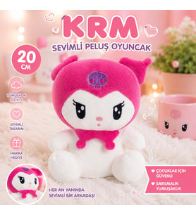Kuromi Peluş Oyuncak 20 CM Sevimli Tasarımlı Yumuşak Dokulu Sarılmalık Peluş