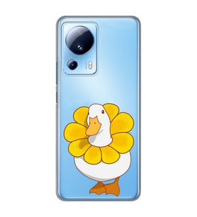 Xiaomi Mi 13 Lite Uyumlu Tatlı Ördek Desenli Şeffaf Telefon Kılıfı