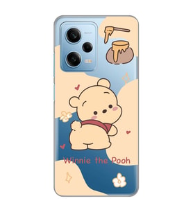 Redmi Note 12 Pro 5G Uyumlu Winnie The Pooh Tasarımlı Şeffaf Telefon Kılıfı