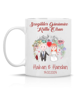 Sevgililer Gününe Özel 14 Şubat Hediyesi Çay Kahve Kupa Bardak-sev4