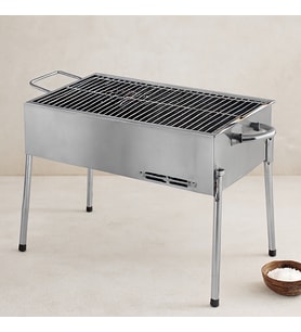 Paslanmaz Portatif Mangal 70 cm Ayaklı Standlı
