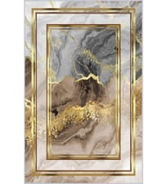 Eliana Home Baskılı, Yıkanabilir Kaymaz Taban Salon Halısı LNA0307-HY1180 100x150 cm (Kahverengi)