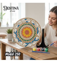 Destina Ahşap Mandala Boyama Seti- Ahşap Boyama- Model 250